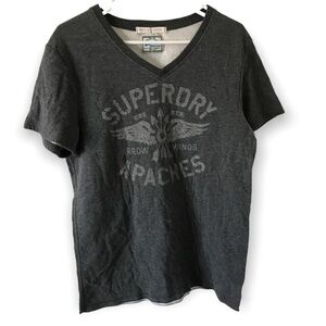 Vintage superdry apaches arrow wings gray short sleeve top (T2)